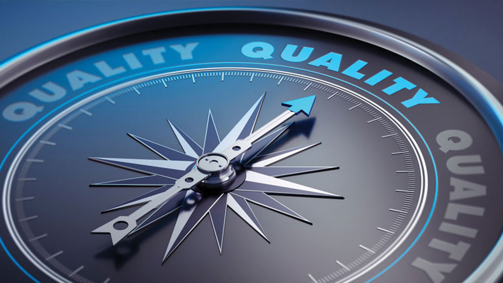 compass pointing to the word QUALITY